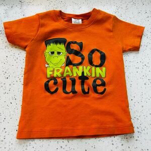 3/$12 Orange Frankenstein T-shirt 2T